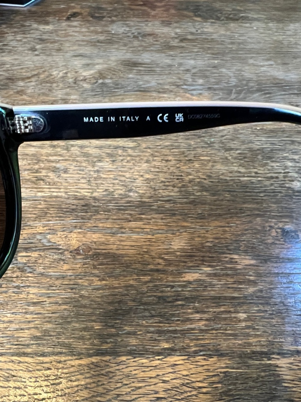 CHANEL Black and Beige Cat-Eye Sunglasses with Logo Trim - Picture 6 of 8